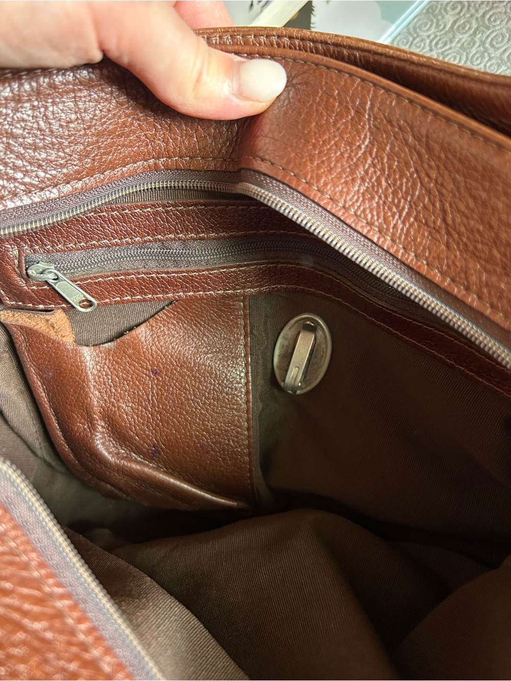 Brown Leather Shoulder Bag - Unbranded - Picture 2 of 8